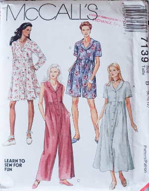 Vintage McCalls Semi-Fitted Dress Jumpsuit Pattern 6688 SZ 10 12 14